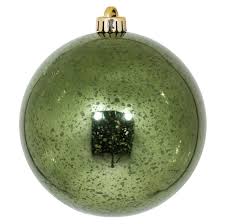 5 Inch Green Glass Ornament