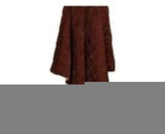 Stella Faux Silk Velvet Double Box Stitch Throw, 50" x 60", Copper Brown, 1PC Copper Brown, Throw