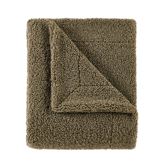 Teddy Throw Blanket, 60" x 90", Dark Oak, 1PC Dark Oak, Throw, 60"W x 90"L