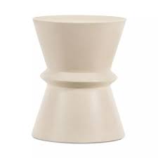 Lina End Table Parchment White