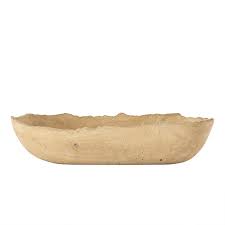 Serving Dish Large Beige Resin Dia 23.2" - Beige