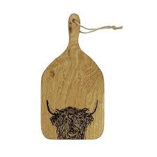 Highland Cow Md Oak Hanging Paddle
