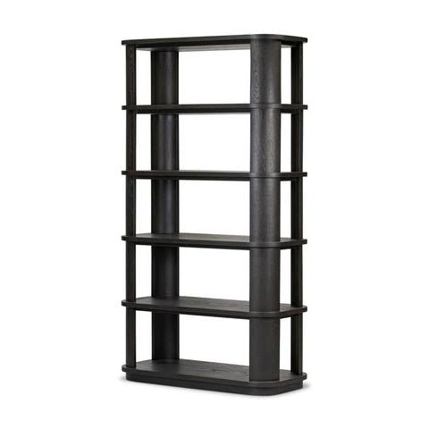 Connell Bookcase Worn Black Veneer