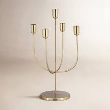 Gold Iron Candle Holder - Gold
