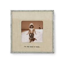 "To The Moon & Back" Zinc Linen 3.5"x3.5" Frame