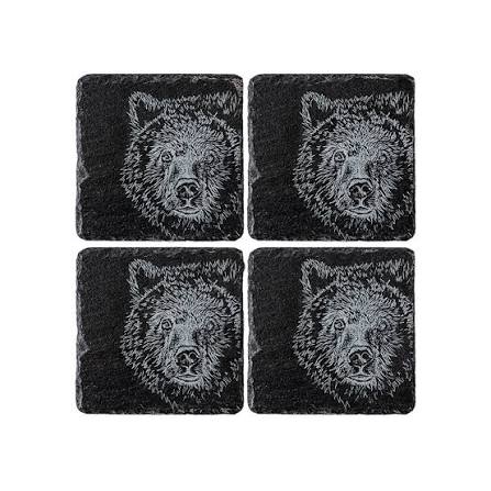 4 Bear Slate Coasters