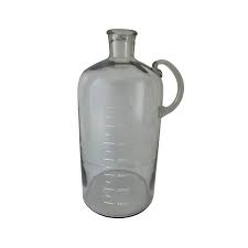 Glass Decorative Bottle/Vase H 15" & Dia 7"- CLEAR