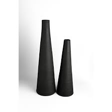 Terracotta Vase Natural Black Dia 4.33" - NATURAL BRUNT BLACK