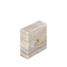 Morchino Marble Square Table Clock Small - Natural