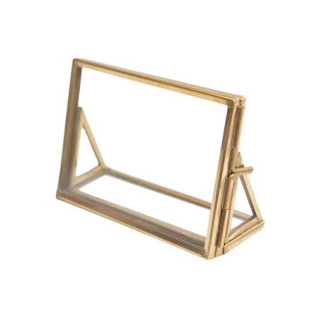 Brass Standing Frame 3.5" 2.5" Horizontal