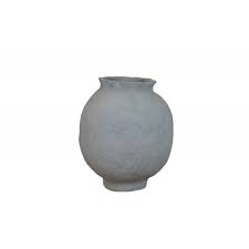 Paper Mache Vase 12.2"H - Natural White
