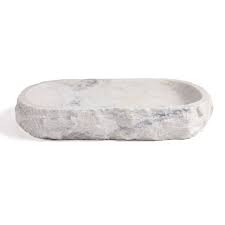 Marble White Edge Centerpiece - White
