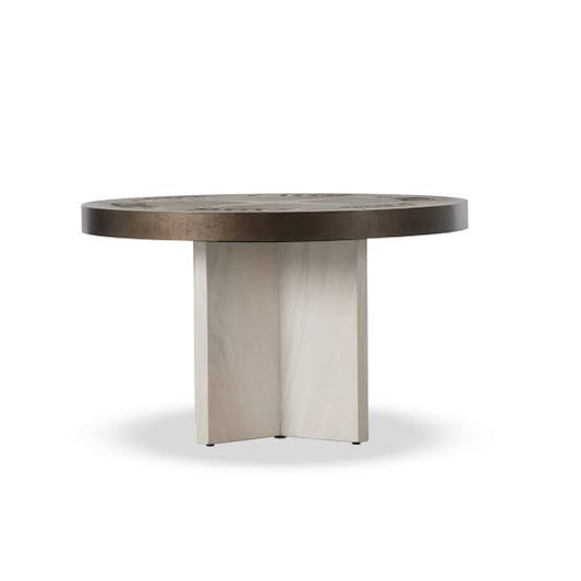 Poker Table Bleached Guanacaste Aged Metal