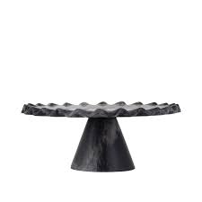 Black Resin Cake Stand Large