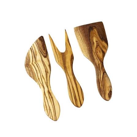 Olive Wood - 3 Mini Cheese Tools
