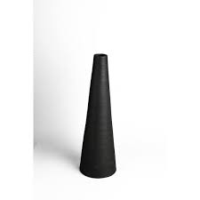 Terracotta Vase Natural Black Dia 4.33" - NATURAL BRUNT BLACK