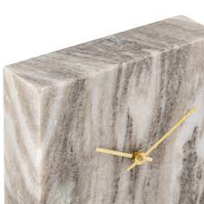 Morchino Marble Square Table Clock Large - Natural