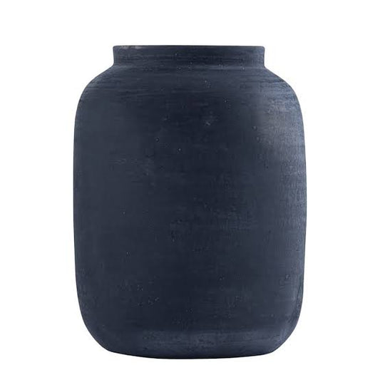 Black Terracotta Urn/Jar - Black
