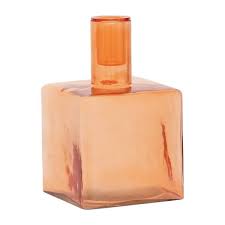 Candle Holder Cubico Pumpkin- ST - Pumpkin