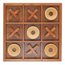 Tic Tac Toe Game Walnut Wood - Hare& Bee
