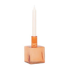 Candle Holder Cubico Pumpkin- ST - Pumpkin