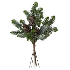 22 Inch Mixed Pine Bundle & Pinecones (8 Stems)