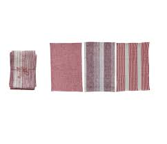 Woven Tea Towelswith Patterns, Setof 3 Tiedwith Twine & Jingle