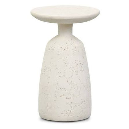 Ramara Outdoor Nesting End Tables Aged White Concrete