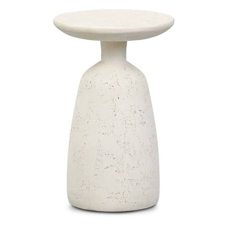 Ramara Outdoor Nesting End Tables Aged White Concrete