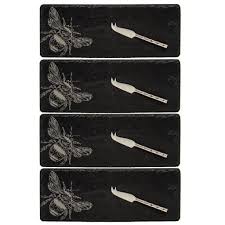 4 Bee Mini Cheese Board & Knife Sts