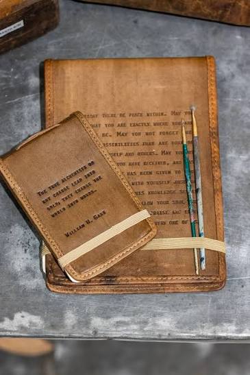 It's Never Too Late Signature Leather Journal - Maple