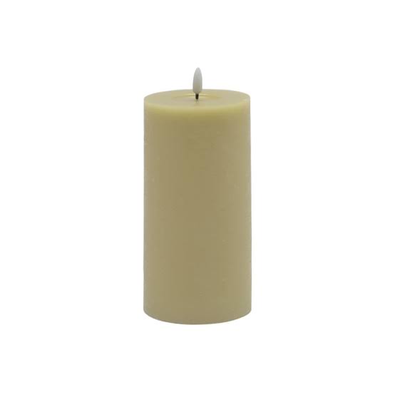 Large Champagne Flameless Pillar Candle