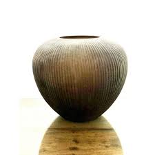 Appy Vase Med. Smoke Brown Dia 13.75"- A - Smoke Brown