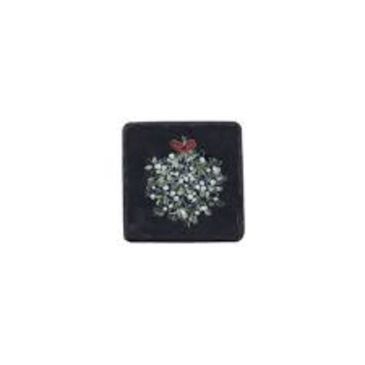 Single Slate Coaster - Mistletoe
