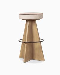 Damon Swivel Stool Harbor Sand Altair Sienna Washed Natural Oak Counter