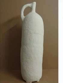 Paper Mache Vase Dia 39.50" Off-White ST