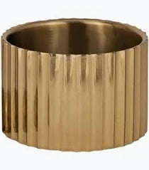 Gold Steel Ice Bucket Large Double Wall - Gold