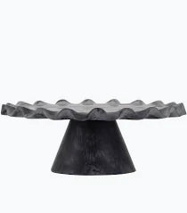 Black Resin Cake Stand Medium
