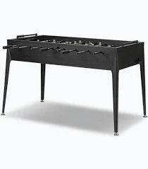 District Eight Foosball Table Ebonized Oak Cast Iron Grey Concrete
