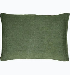 Alpha Basics Green Linen Cushion-ST - Green