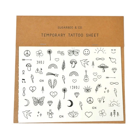 Symbols Temporary Tattoos- 6"x8" Sheet
