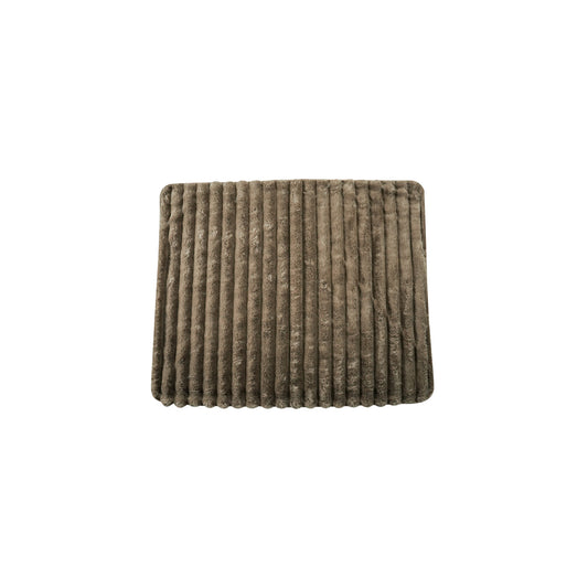 Faux Fur Ribbed Throw,Brown In Stock