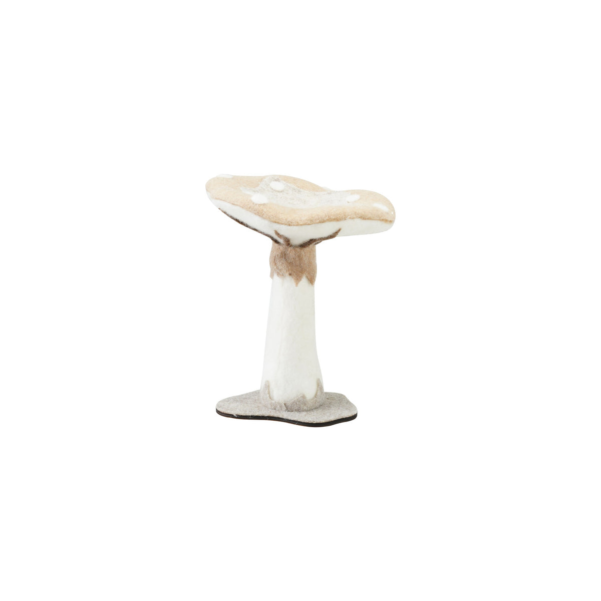 Foam & Fabric Mushroom on Base & Brown