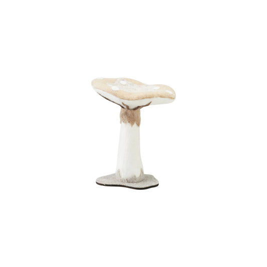 Foam & Fabric Mushroom on Base & Brown