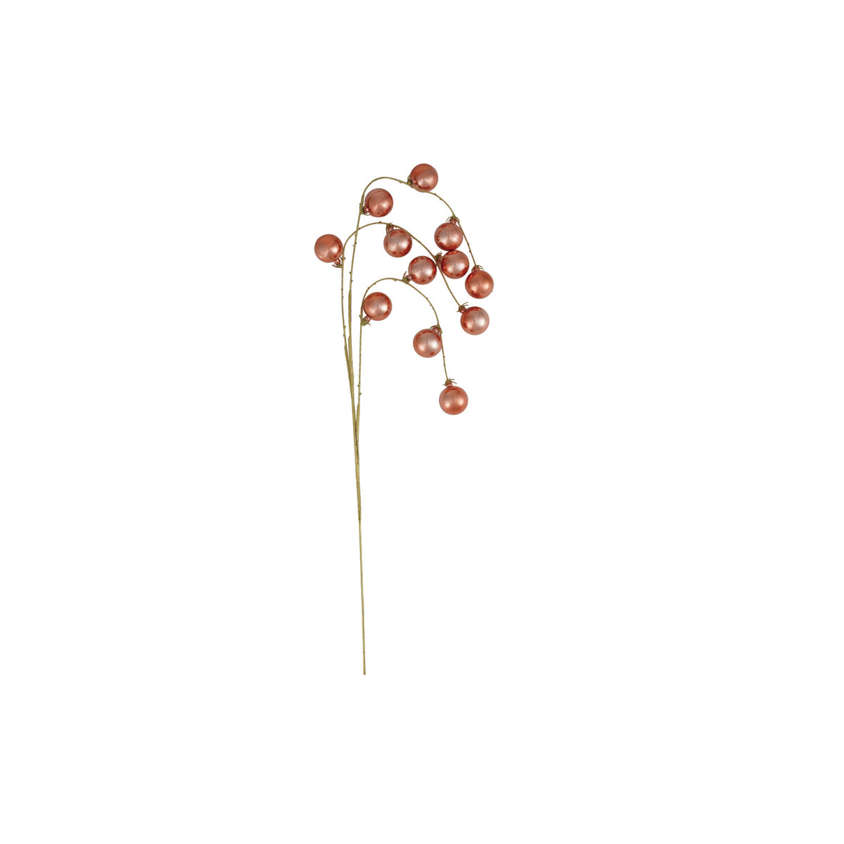 Plastic Ball Spray, Pink & Gold Finish