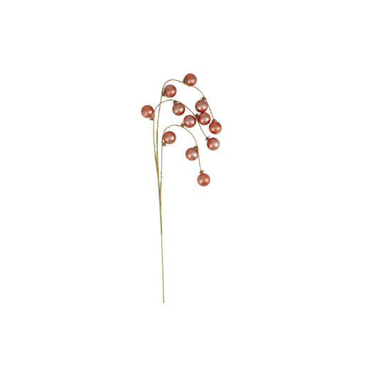 Plastic Ball Spray, Pink & Gold Finish