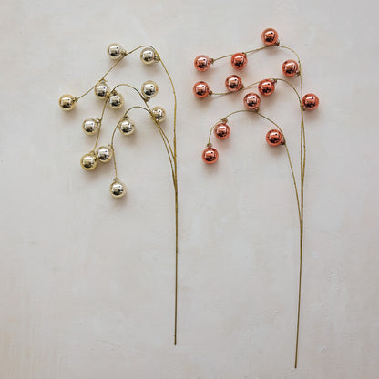 Plastic Ball Spray, Pink & Gold Finish